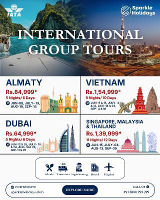 Travel Tours from India for Booking - Sparkle Holidays
